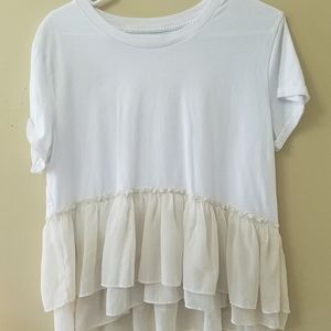 Abercrombie ruffled t-shirt